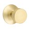 Emtek Round Door Knob, Modern Classic Brass, Passage, Modern Rosette, Satin Brass (US4) Finish