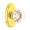 Emtek Old Town Glass Door Knob, Passage with #8 Rosette in Polished Brass (US3) Finish