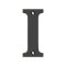 Deltana Solid Brass Traditional Letters, Residential Letter "I" - 4" Height, Oil Rubbed Bronze (US10B) Finished