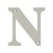 Deltana Solid Brass Traditional Letters, Residential Letter "N" - 4" Height, Satin Nickel (US15) Finished