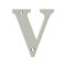 Deltana Solid Brass Traditional Letters, Residential Letter "V" - 4" Height, Satin Nickel (US15) Finished