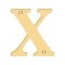 Deltana Solid Brass Traditional Letters, Residential Letter "X" - 4" Height, PVD Polished Brass Finished