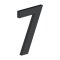 Deltana Stainless Steel Modem Numbers, B Series with Riser, No"7" Digit Flat Black (US19) Finished