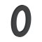 Deltana Stainless Steel Modem Numbers, B Series with Riser, No"0" Digit Flat Black (US19) Finished