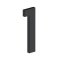 Deltana Stainless Steel Modem Numbers, B Series with Riser, No"1" Digit Flat Black (US19) Finished