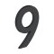 Deltana Stainless Steel Modem Numbers, B Series with Riser, No"9" Digit Flat Black (US19) Finished