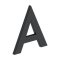 Deltana Stainless Steel Modem Numbers, B Series with Riser, Letter "A" Flat Black (US19) Finished