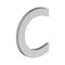 Deltana Stainless Steel Modem Numbers, B Series with Riser, Letter "C" Satin Stainless Steel (US32D) Finished