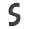 Deltana Stainless Steel Modem Numbers, B Series with Riser, Letter "S" Flat Black (US19) Finished
