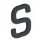 Deltana Stainless Steel Modern Letters, E Series with Risers, Letter "S", 4" Height Flat Black (US19) Finished