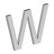 Deltana Stainless Steel Modern Letters, E Series with Risers, Letter "W", 4" Height Satin Stainless Steel (US32D) Finished