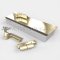 Rixson Q51 Series, Door Closer, 3/4" Offset, Quick Install, 36" Door Width, Model Q, Non-hold Open w/ Backcheck, Bright Brass Finish