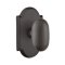 Emtek Egg Knob, Sandcast Bronze Door Knob, Passage, #1 Rosette, Flat Black Bronze (FB)