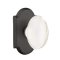 Emtek Hampton Glass Knob, Sandcast Bronze Door Knob, Passage, #1 Rosette, Flat Black Bronze (FB)