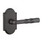 Emtek Montrose Lever, Sandcast Bronze Leverset, Passage, #1 Rosette, Flat Black Bronze (FB)