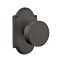 Emtek Round Knob, Sandcast Bronze Door Knob, Passage, #1 Rosette, Flat Black Bronze (FB)