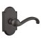 Emtek Teton Lever, Sandcast Bronze Leverset, Passage, #1 Rosette, Flat Black Bronze (FB)