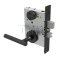Schlage L Series, M51 Door Handle, Keyed, Double Cylinder, Deadbolt, Utility room/storeroom lock, Flat Black Finish