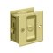 Deltana SDL25 Privacy Pocket Door Lock, 2-1/2" X 2-3/4", Polished Brass (US3) Finished
