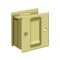 Deltana SDP25 Passage Pocket Door Lock, 2-1/2" X 2-3/4", Polished Brass (US3) Finished