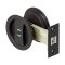 Deltana SDRL218 Round Privacy Pocket Door Lock, Sliding Door, 2-1/8", Oil-Rubbed Bronze (US10B) Finished