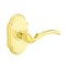 Emtek Coventry Door Handle, Designer Brass, Passage, #8 Rosette, Polished Brass - Lifetime (US3) Finish