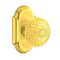 Emtek Lancaster Door Knob, Designer Brass, Passage, #8 Rosette, Polished Brass - Lifetime (US3) Finish