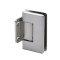 FHC Carolina Beveled Adjustable Wall Mount Hinge for Shower Doors - Short Back Plate, Satin Nickel (US15) Finished