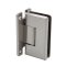 FHC Carolina Beveled 5 Degree Positive Close Wall Mount Hinge for Shower Doors - Full Back Plate, Satin Nickel (US15) Finished