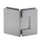 FHC Glendale Square 5 Degree Positive Close Glass To Glass Hinge for Shower Doors - 135 Degree, Satin Nickel (US15)