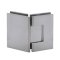 FHC Jr Glendale 135 Degree Glass-To-Glass Hinge for Shower Doors - 1/4" Tempered Glass, Satin Nickel (US15) Finished