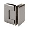 FHC Jr Preston 90 Degree Glass-To-Glass Hinge for Shower Doors - 1/4" Tempered Glass, Satin Nickel (US15) Finished