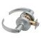 Schlage Sparta Door Handle, Mechanical Door Handle, ND Series, Keyed, Double Cylinder Function, Vestibule Lock, Satin Chrome Plated Finish