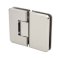 FHC Pasadena HD Beveled Glass To Glass 180 Degree Hinge for Shower Doors - Offset Back Plate, Satin Nickel (US15) Finished