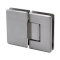 FHC Preston Series 180 Degree Glass To Glass Hinge for Shower Doors - 3/8" to 1/2" Glass, Satin Nickel (US15) Finished