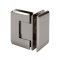 FHC Preston Beveled Glass To Glass 90 Degree Hinge for Shower Doors - 3/8" to 1/2" Glass, Satin Nickel (US15) Finished