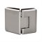 FHC Preston Series 135 Degree Adjustable Glass-To-Glass Hinge for Shower Doors - 3/8" To 1/2" Glass,  Satin Nickel (US15) Finished