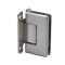 FHC Preston Beveled 5 Degree Positive Close Wall Mount Hinge for Shower Doors Full Back Plate, Satin Nickel (US15) Finished