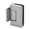 FHC Preston Beveled 5 Degree Positive Close Wall Mount Hinge for Shower Doors - Short Back Plate, Satin Nickel (US15) Finished