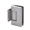 FHC Carolina Beveled Wall Mount Hinge for Shower Doors - Short Back Plate, Satin Nickel (US15) Finished