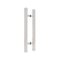 FHC 12" Square Ladder Back-To-Back 8" Center-To-Center Shower Door Handles, Satin Nickel (US15) Finished