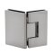FHC Venice Series 135 Degree Glass To Glass Hinge for Shower Doors - 3/8"-1/2" Tempered Glass, Satin Nickel (US15) Finished