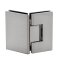FHC Venice Square 5 Degree Positive Close Glass To Glass 135 Degree Hinge for Shower Doors, Satin Nickel (US15) Finished