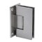 FHC Venice Square 5 Degree Positive Close Wall Mount Hinge for Shower Doors - Full Back Plate, Satin Nickel (US15) Finished