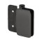 FHC Zephyr Wall Mount Inswing Hinge for Shower Doors - 3/8" Tempered Glass, Matte Black (BLK) Finished